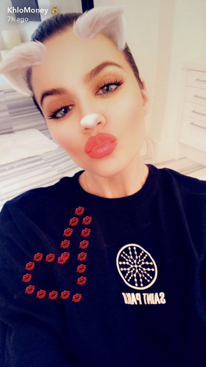 Khloé Kardashian en Snapchat