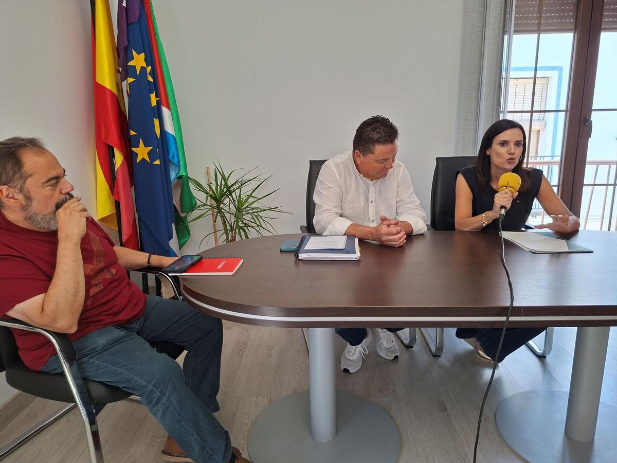 La delegada de Empleo, Mª Dolores Gálvez, durante su intervención en Montemayor