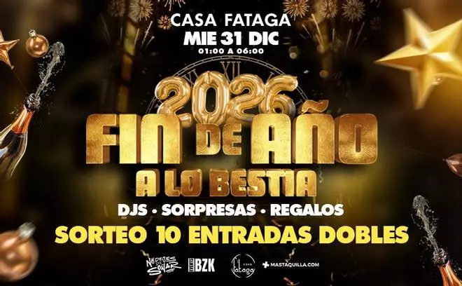 LA PROVINCIA sortea 10 entradas dobles para la fiesta “Fin de Año a lo Bestia” en Casa Fataga