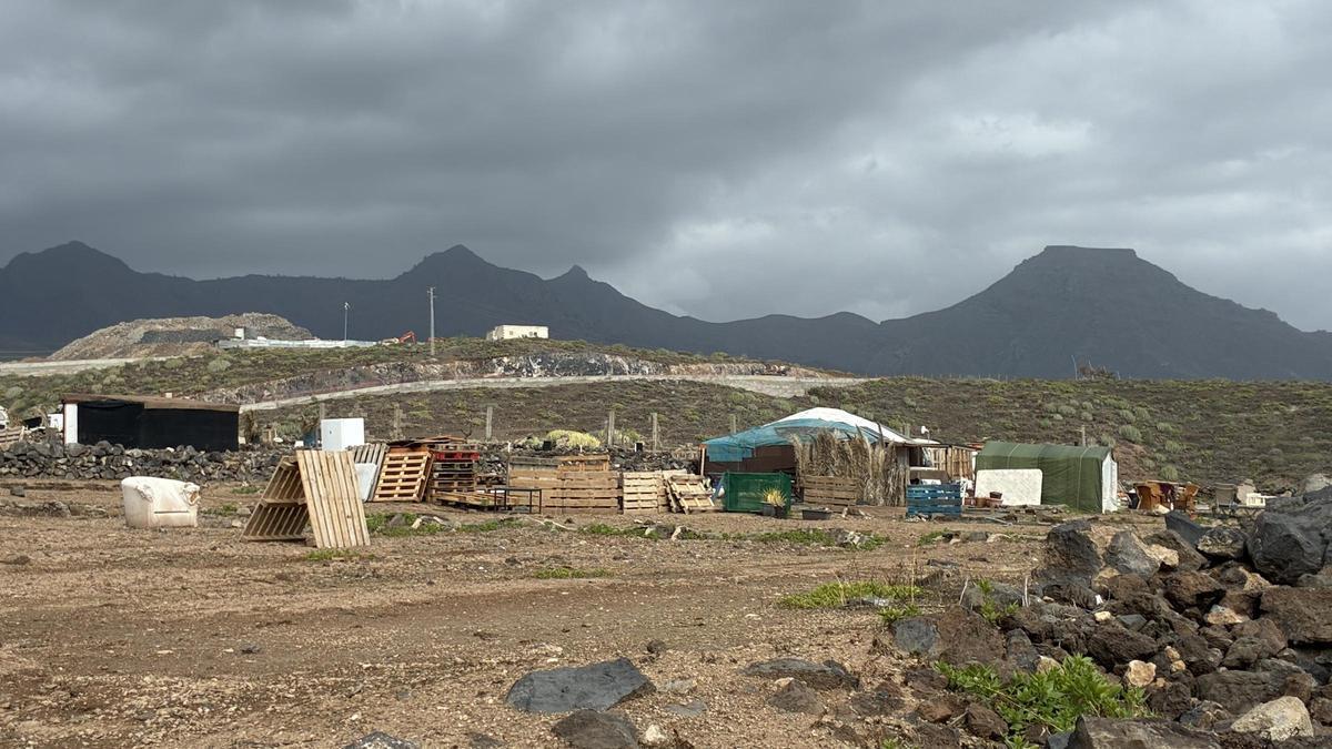 Un asentamiento ilegal en el sur de Tenerife.