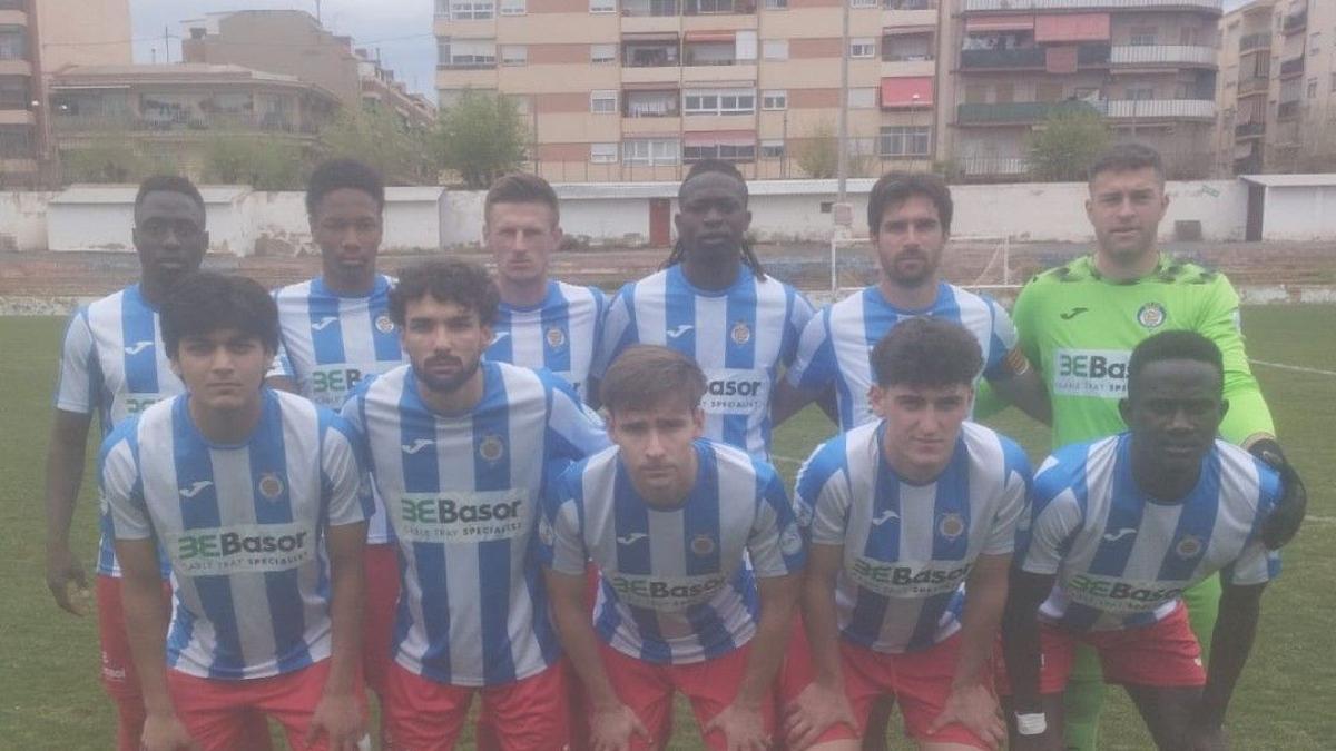 Once inicial del CF Gandia en Elda