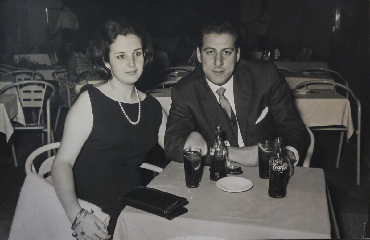 Rita Marrero y Abraham El Jaber, en su luna de miel en Madrid.