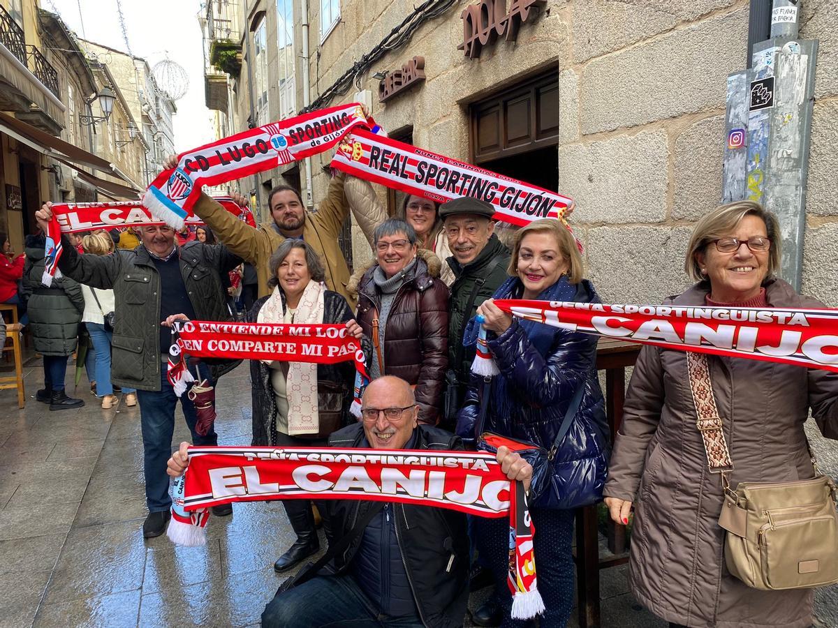 Aficionados del Sporting en Lugo.