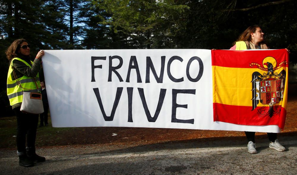 Protestas contra la exhumación de Franco