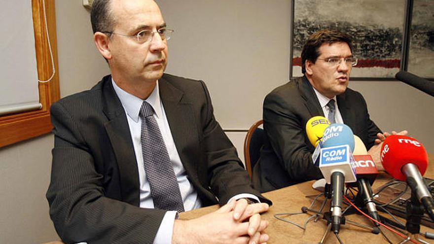 Xavier Queralt (director territorial de BBVA) i José Luis Escrivá.