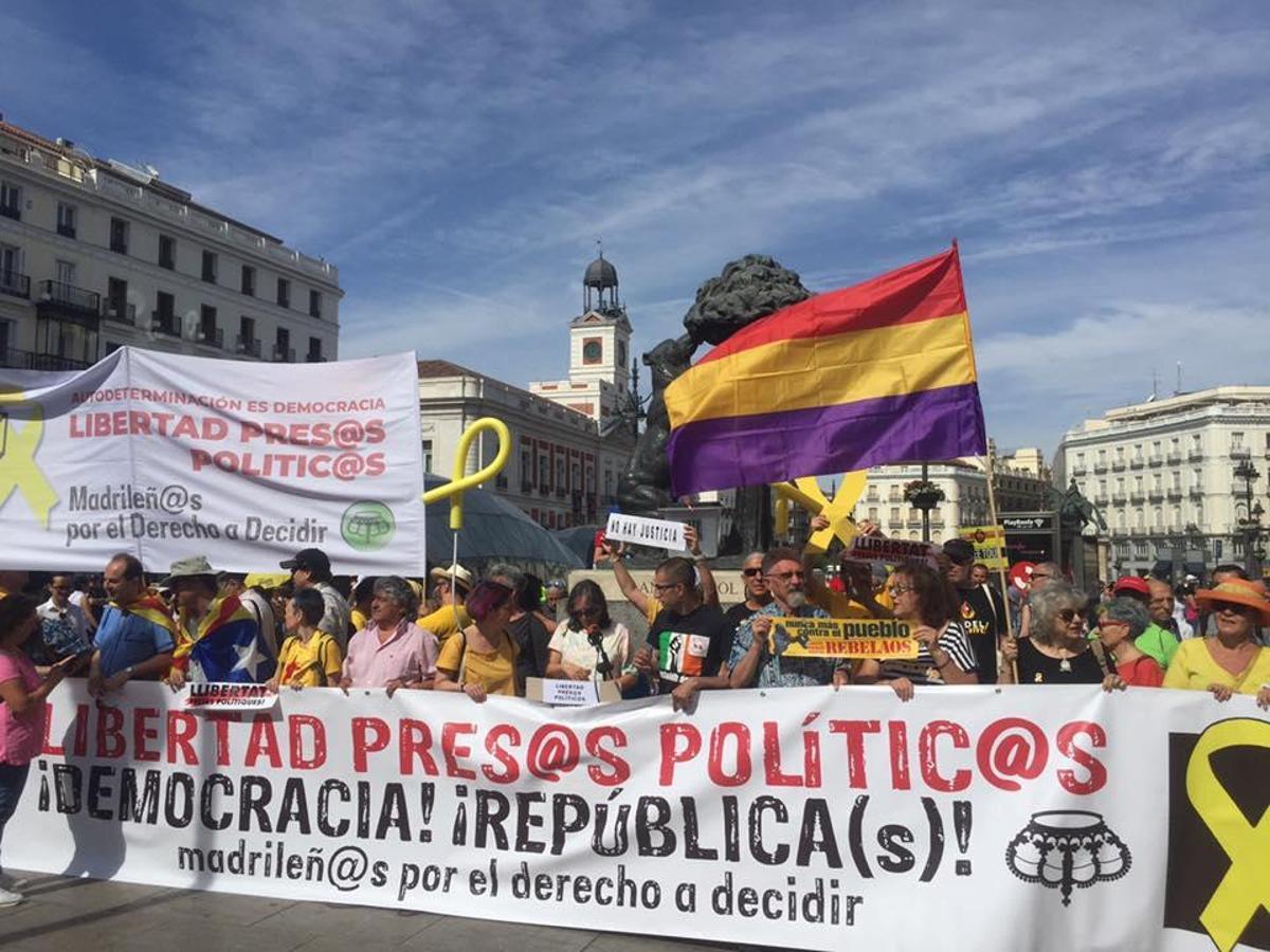 Imatge de la manifestació a Madrid.