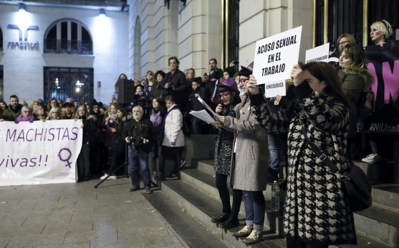 Concentración contra la violencia machista en Zaragoza