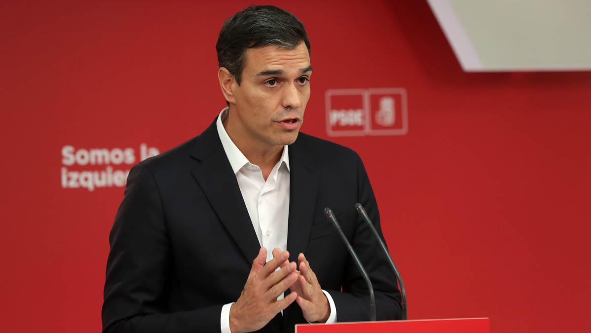 Sánchez diu que l’1-O és la crònica del fracàs de les polítiques de Rajoy i Puigdemont.