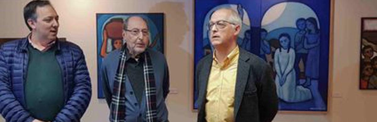 Mino Cerezo, en el centro, con Ángel Valle (derecha) y Alejandro Vega. | A. V.