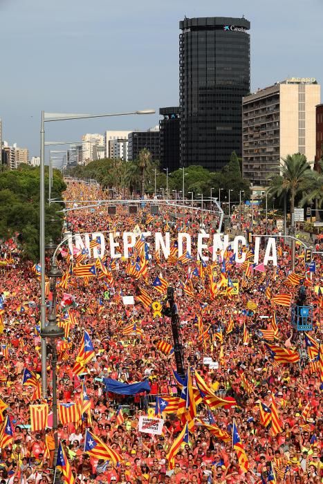 La manifestació multitudinària de la Diada de l'11 de setembre.