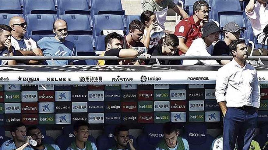 Diego Gallego, en el partido del pasado domingo contra el Valladolid en Cornellà El Prat.