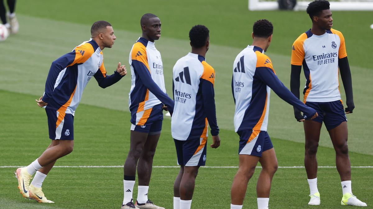 Entrenamiento del Real Madrid en Valdebebas.