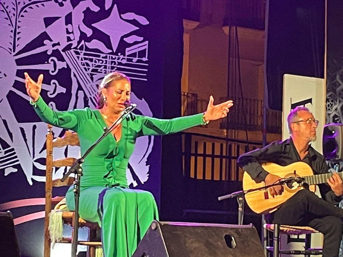Marina Heredia, durante su actuación.