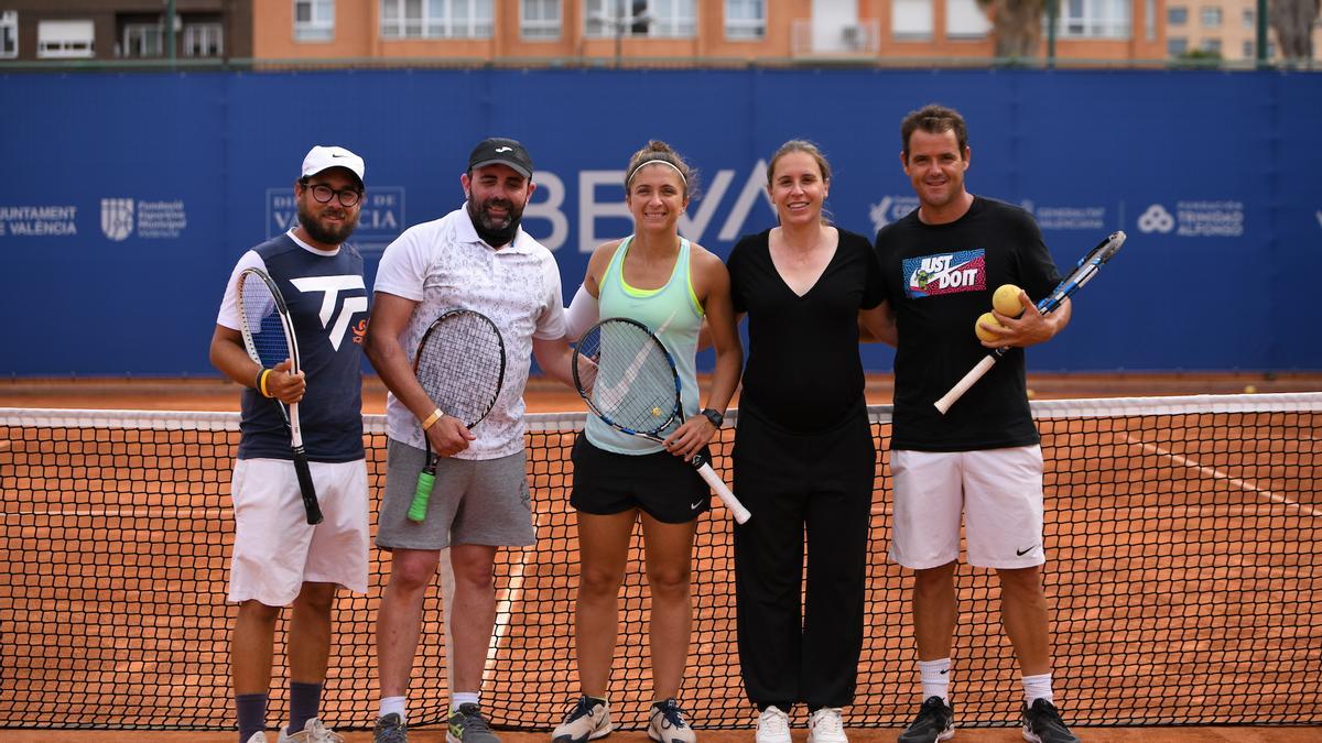 Exhibición con Sara Errani