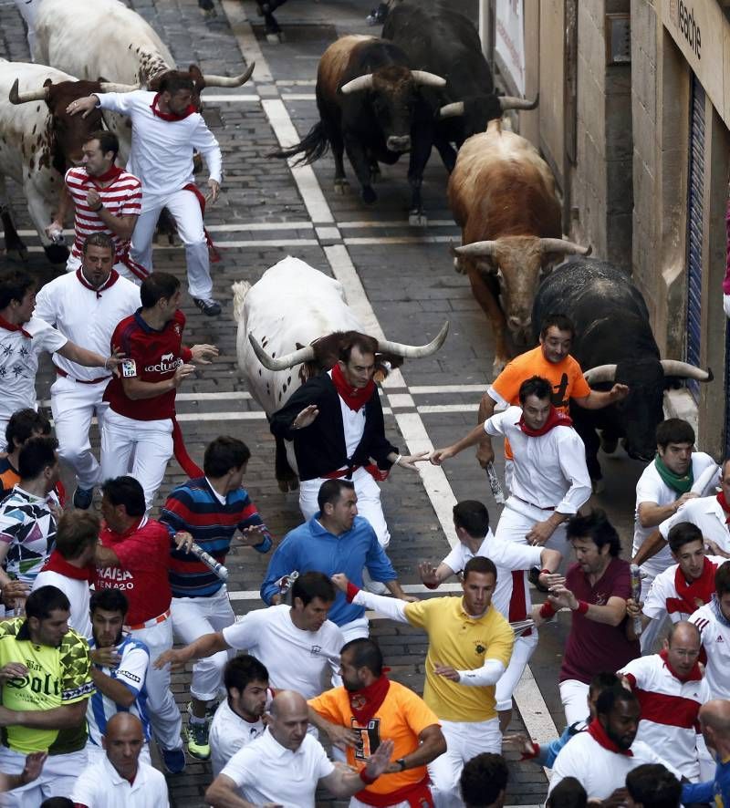 Penúltimo encierro de las fiestas de San Fermín