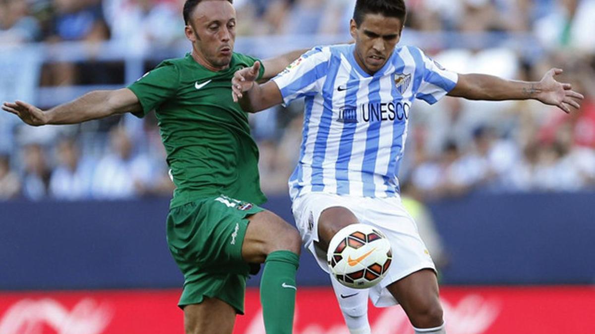 José Luis Recio en el duelo frente al Levante