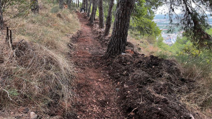 Así es la pista ilegal para bicis de montaña que investigan en la Vilavella