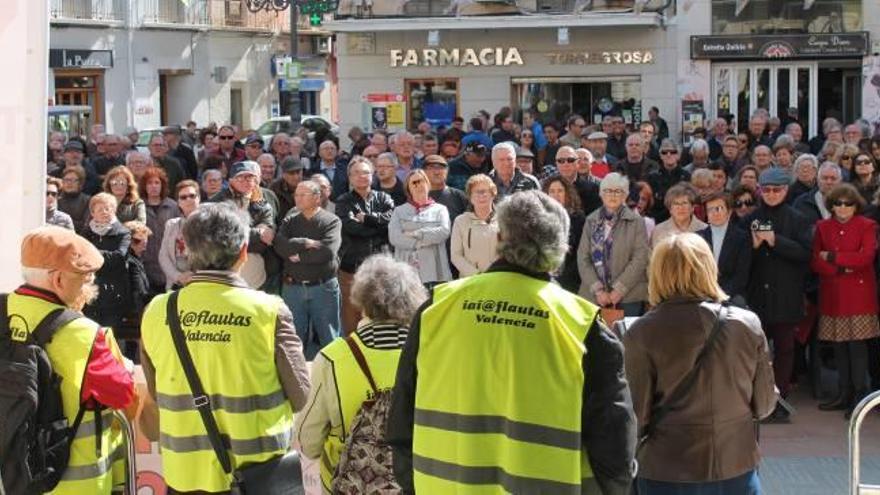 Sueca clama en la calle por unas pensiones dignas