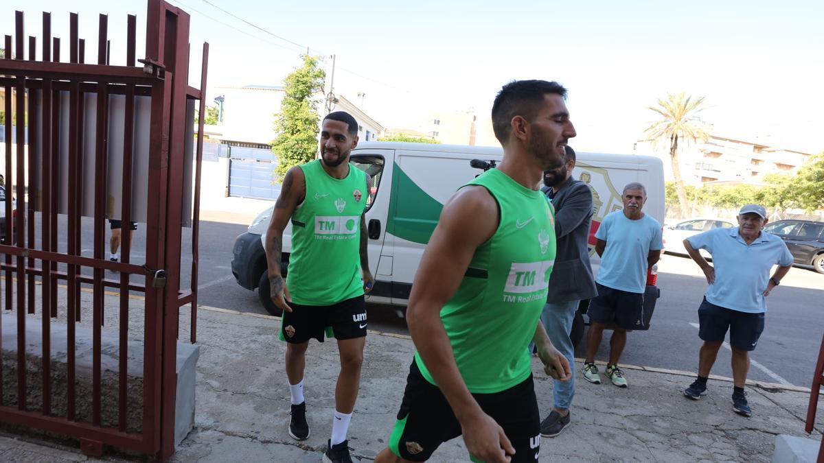 Pedro Bigas y Mascarell, este lunes, entrenando en el Díez Iborra