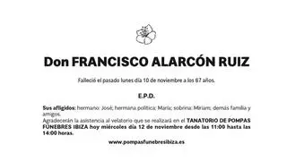Esquela Francisco Alarcón Ruiz