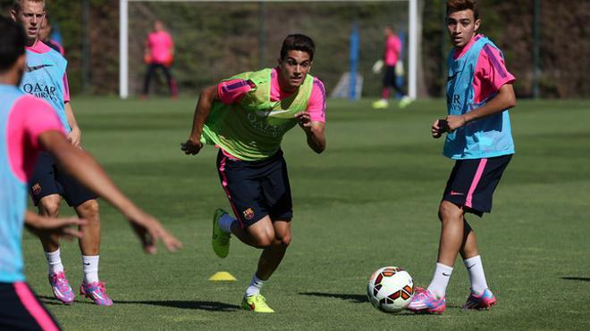 Las imágenes del entreno del Barça