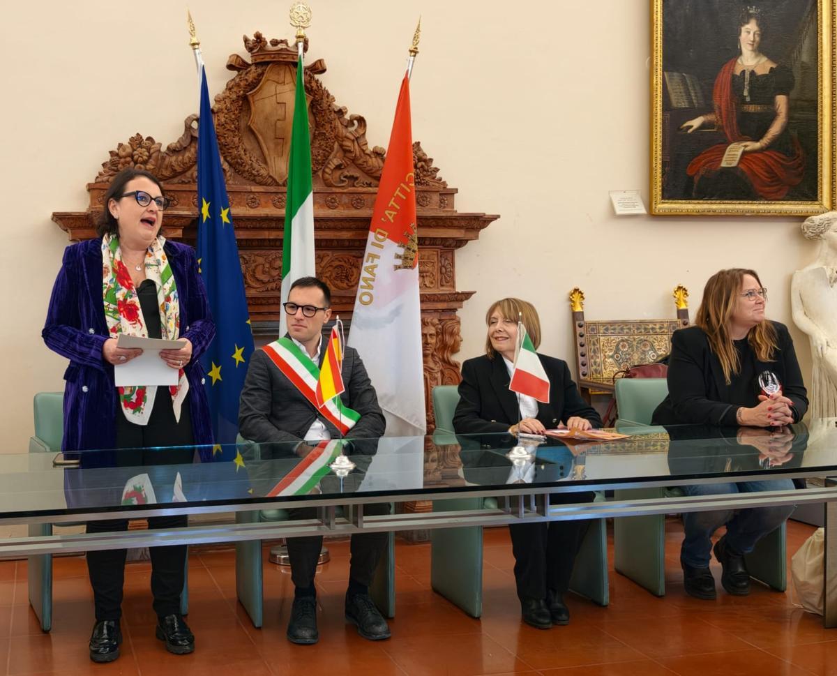 Representantes de Fano y Gandia, en uno de los actos celebrados