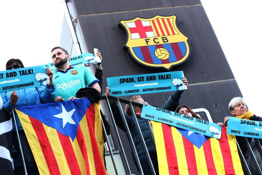 Acció de Tsunami Democràtic al Camp Nou