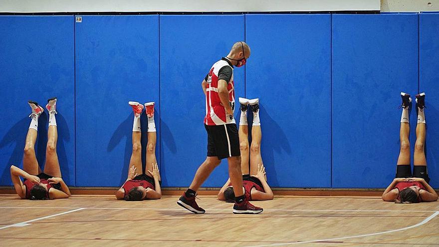 L&#039;Spar Girona exercitant-se durant la pretemporada.