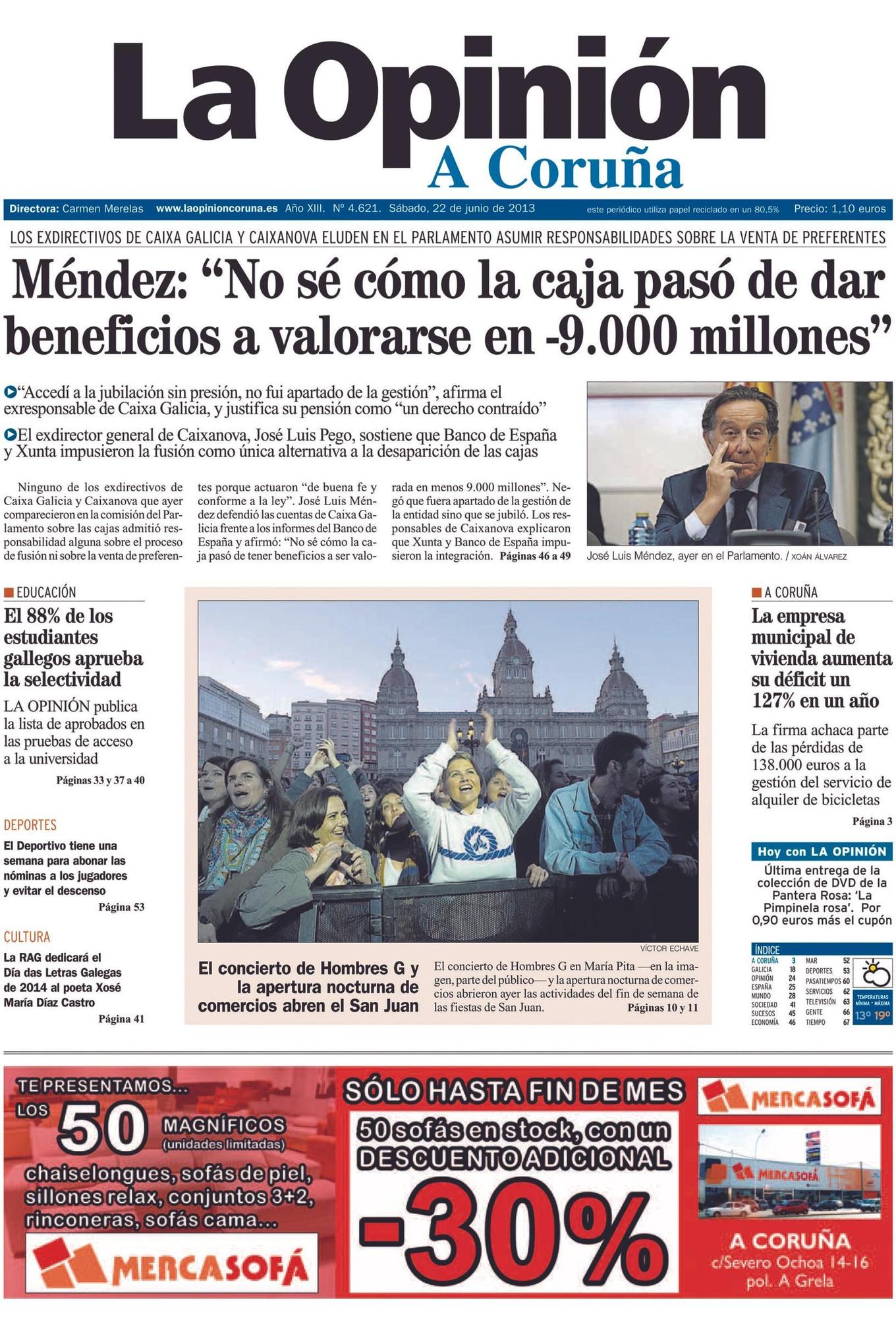 Las portadas destacadas de LA OPINIÓN en sus 25 años que puedes encontrar en la exposición de La Marina