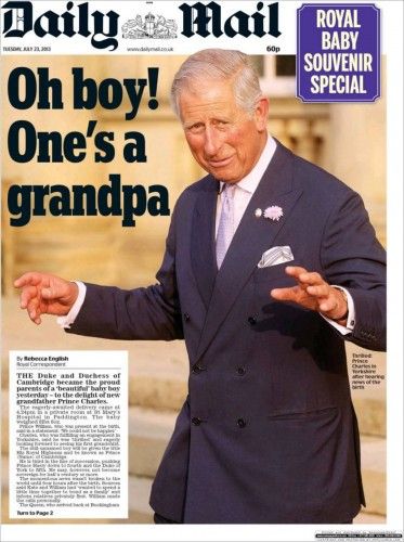 Portadas de los diarios británicos ante el nacimiento del 'bebé real'.