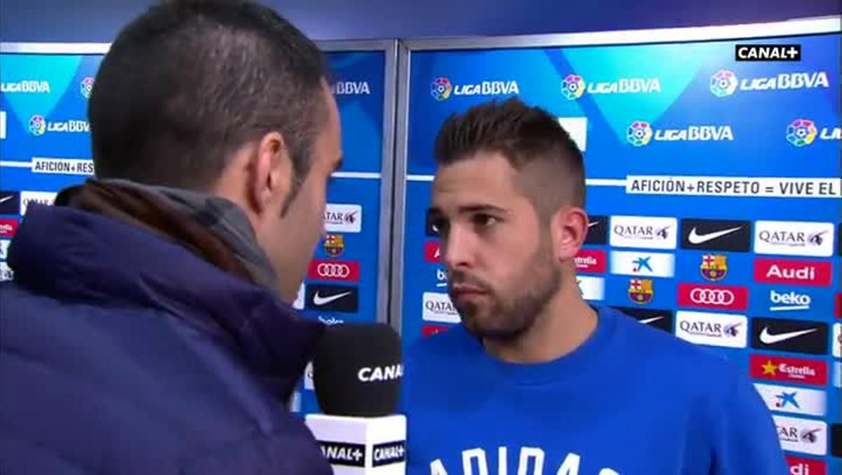 Jordi Alba: Podríamos estar mejor clasificados... pero también peor