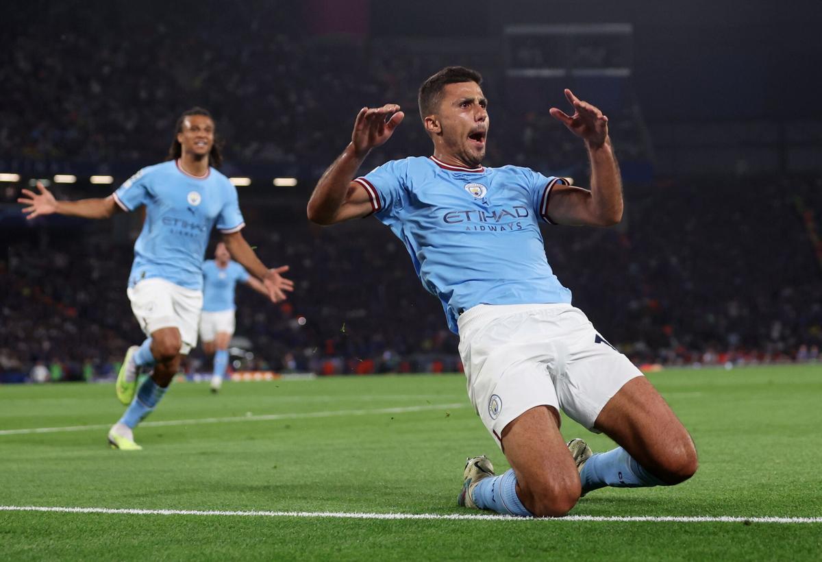 Rodri marcó el gol que le dio la Champions League al Manchester City