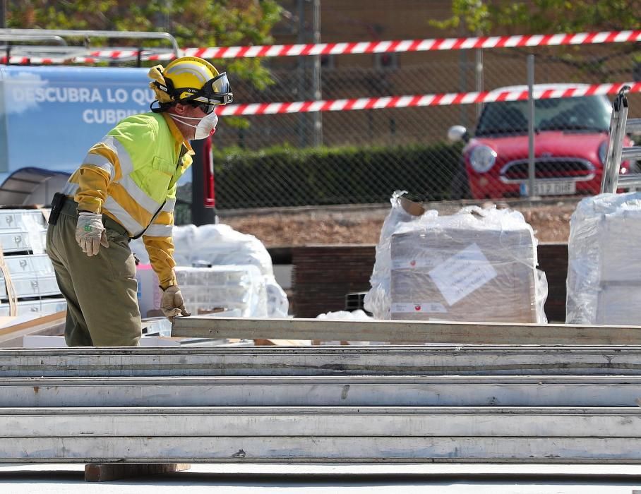 Así avanzan las obras del hospital de campaña