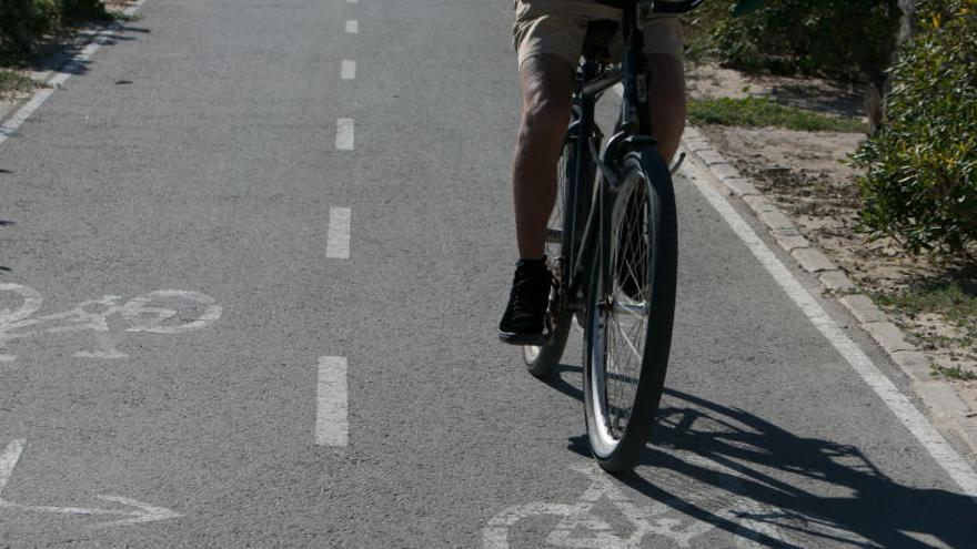 Un carril bici en Alicante