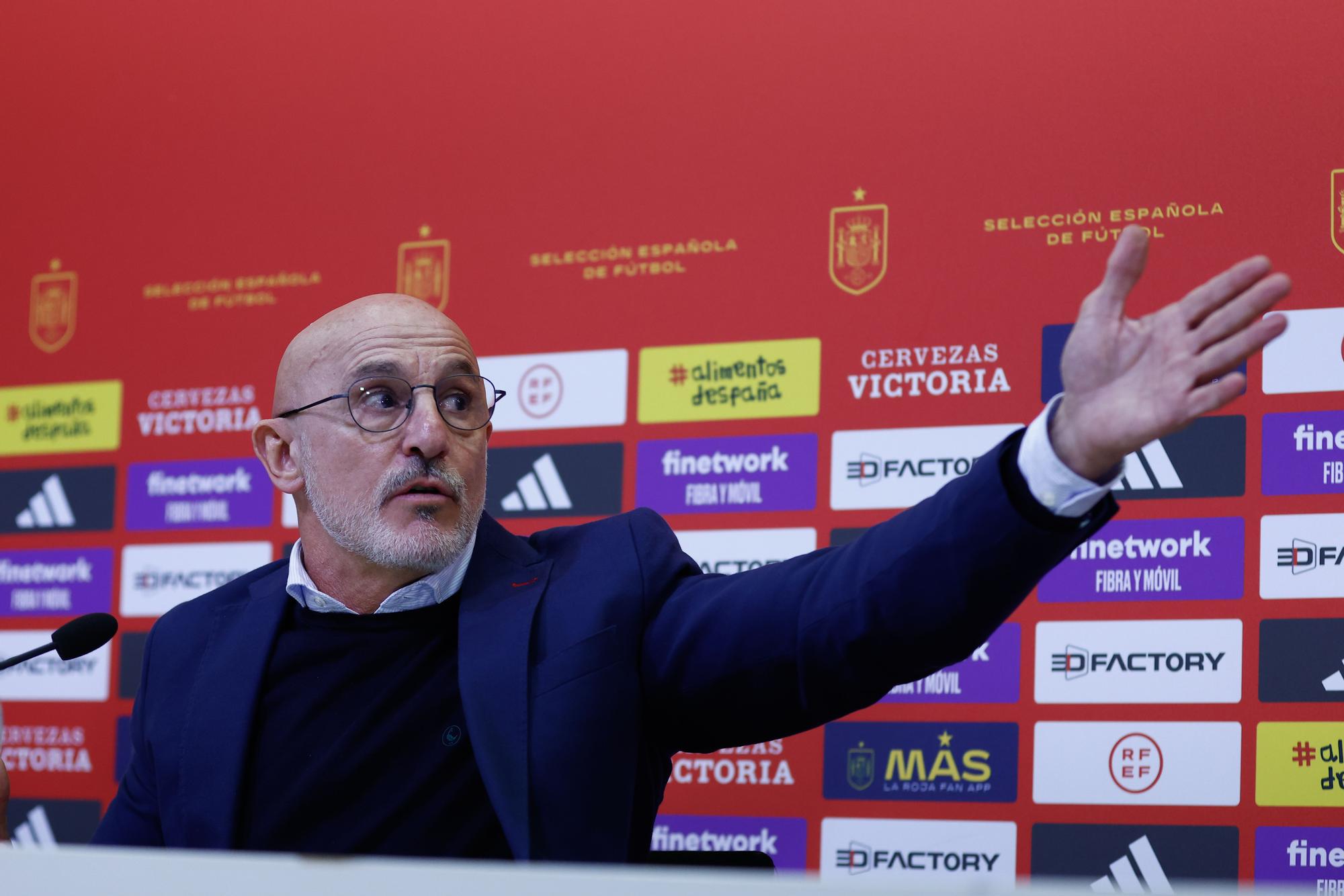 Luis de la Fuente, en su primera rueda de prensa como seleccionador.