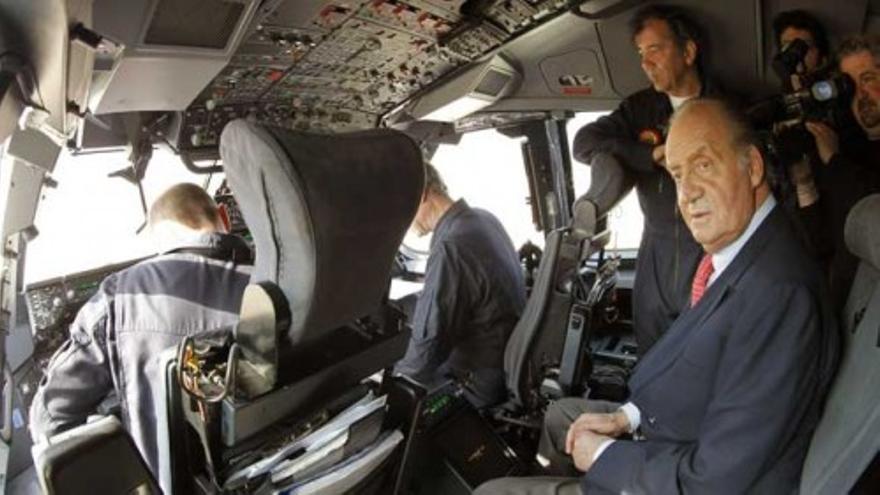 Don Juan Carlos pilota un Airbus A400M