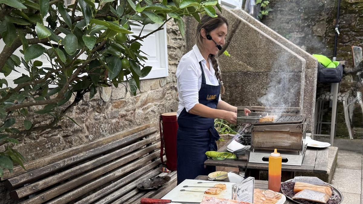 La chef Lucía Freitas preparó un menú degustación a base de pez espada y tintorera