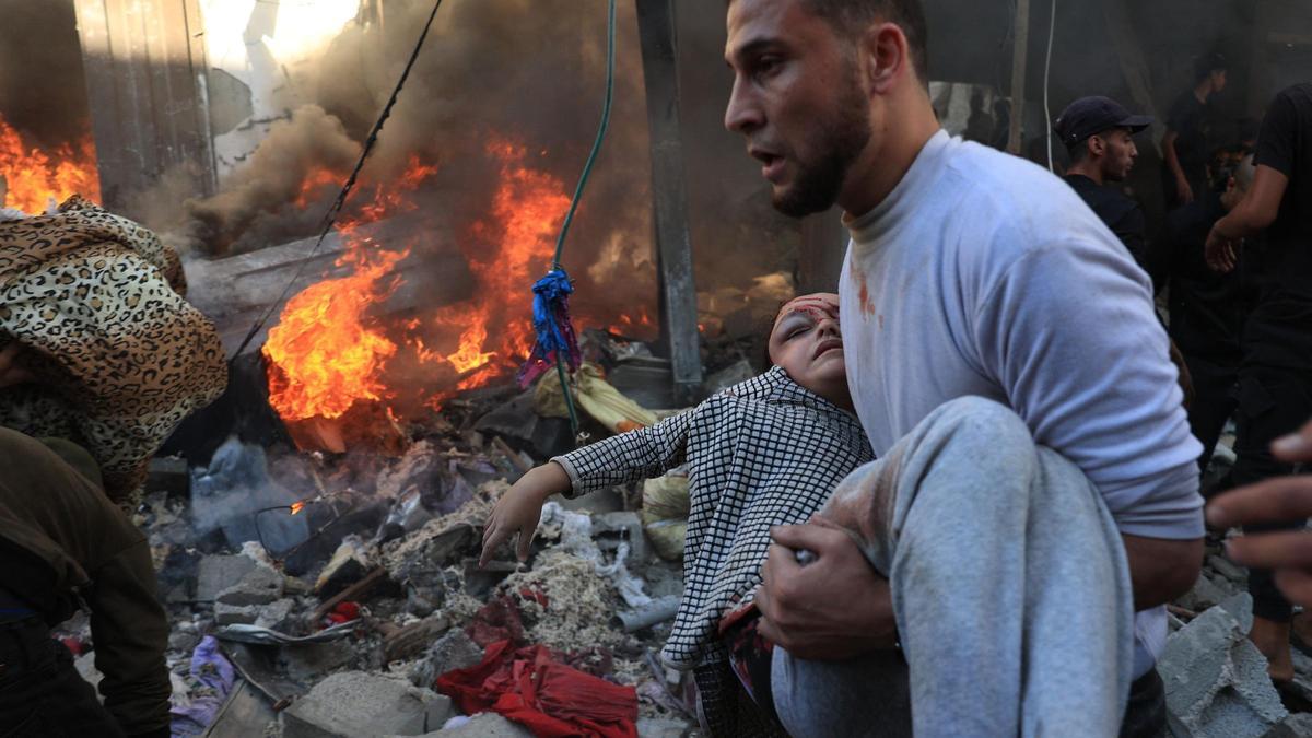 Bombardeo israelí en Rafah, en la Franja de Gaza