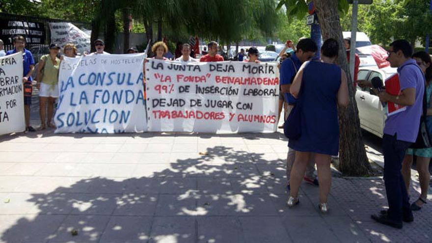 Una imagen de la protesta de este jueves en Sevilla.