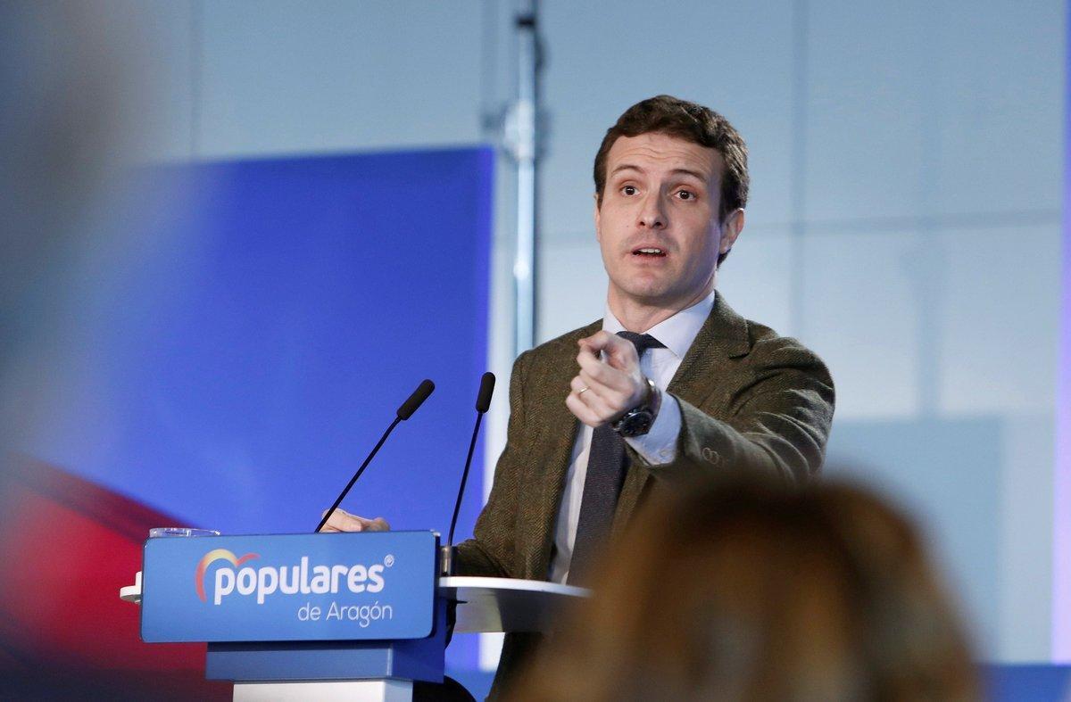 El presidente del PP, Pablo Casado.