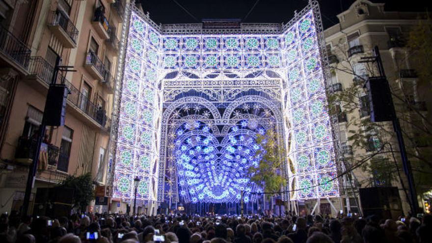 Horario del encendido de luces de las fallas 2018