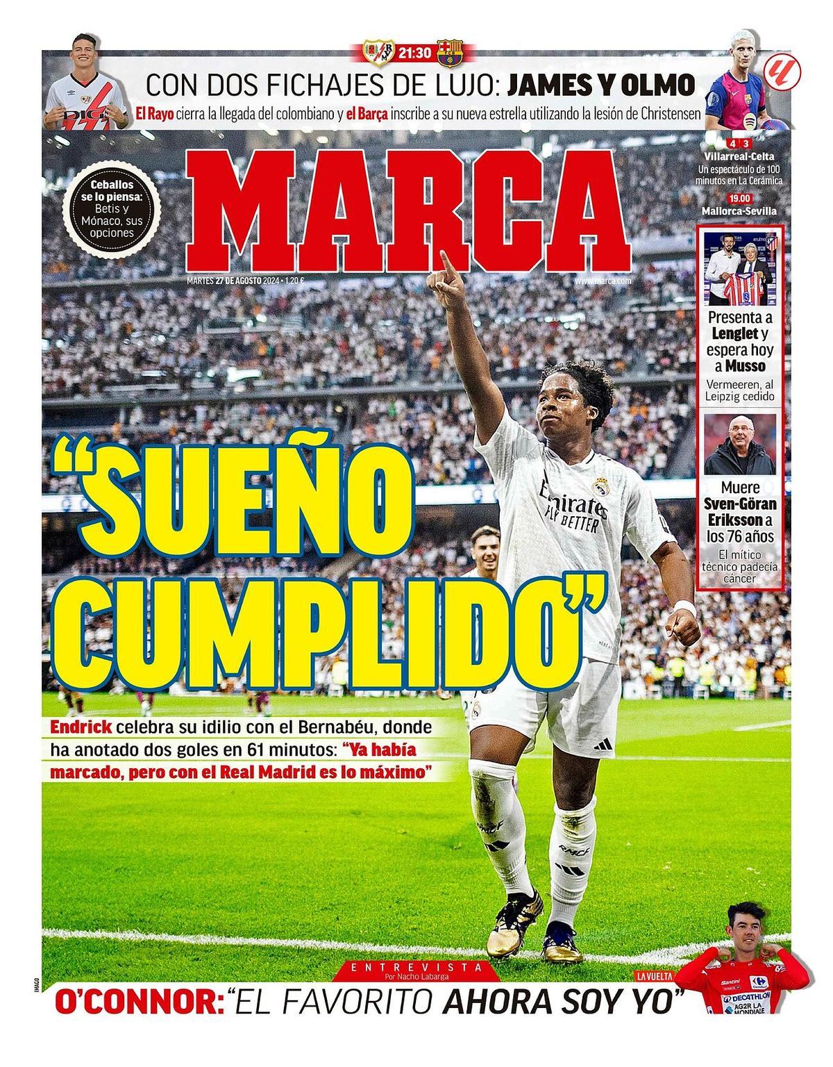 Las portadas de la prensa deportiva de hoy, martes 27 de agosto