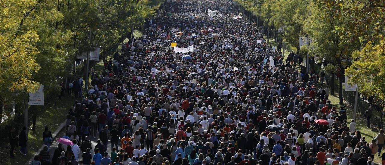 Manifestación en Madrid en defensa de la sanidad pública.