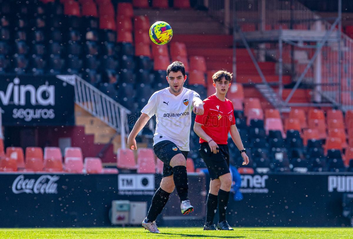 Un lance del partido del Valencia CF