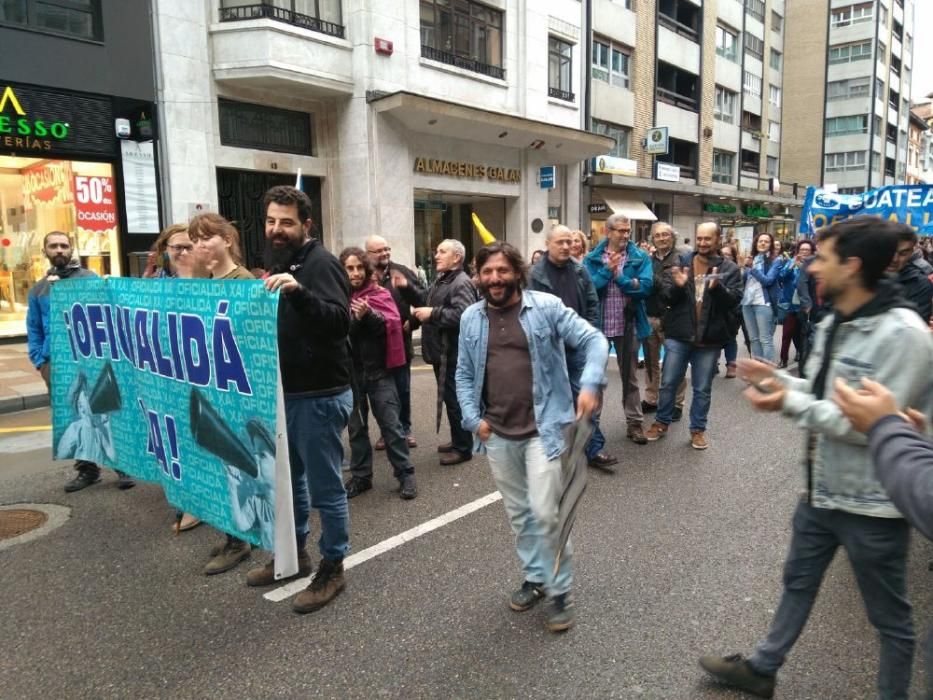 Manifestación por la oficialidad del Asturianu