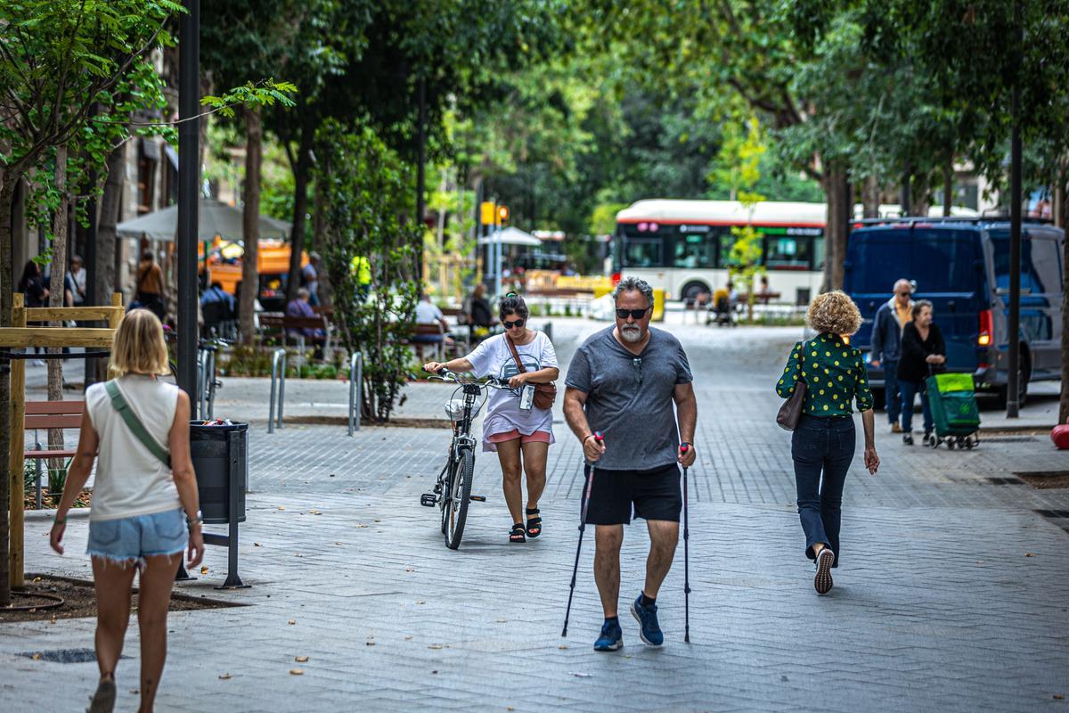 Escenas inesperadas de la Superilla del Eixample