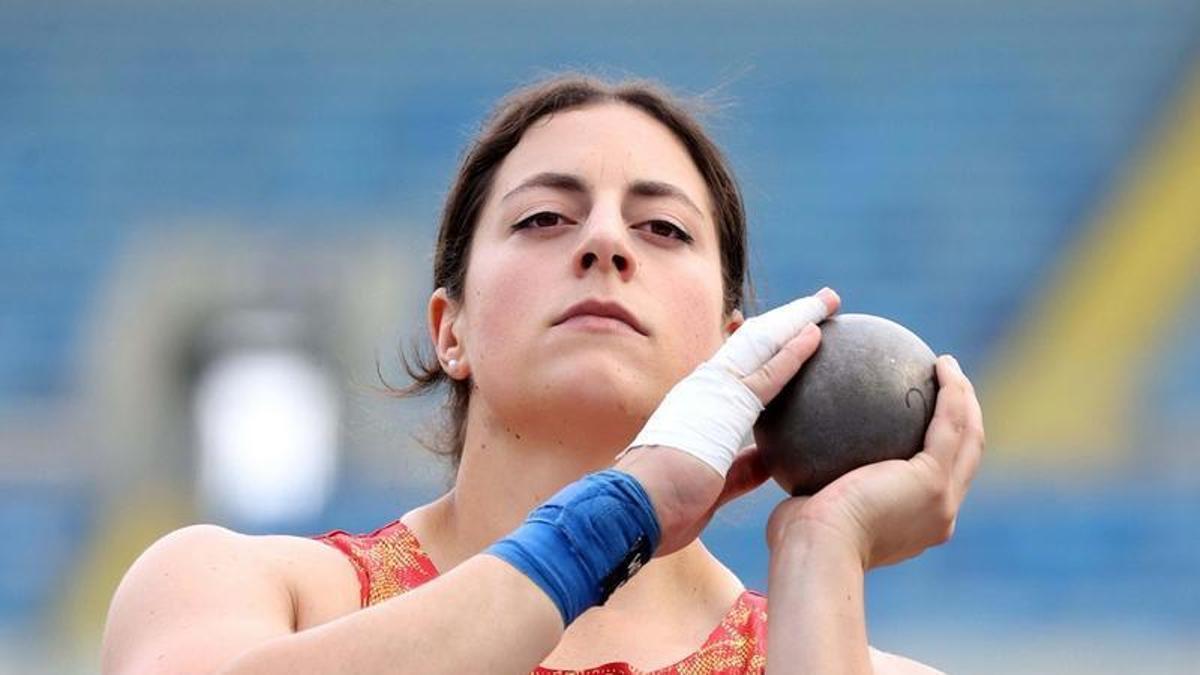 Belén Toimil, durante una competición.