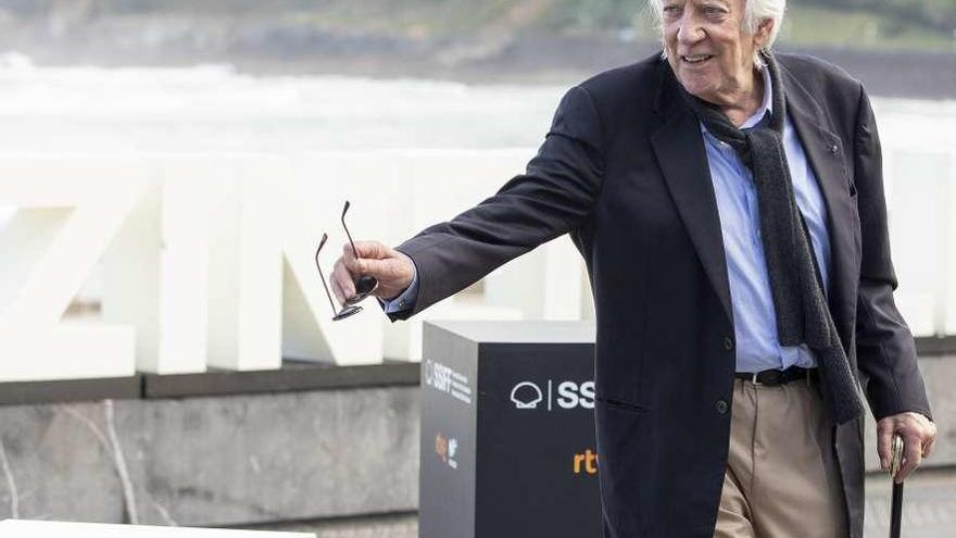 Donald Sutherland, ayer, en San Sebastián. // Europa Press