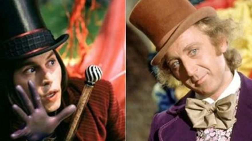 Johnny Depp i Gene Wilder, els dos actors que han encarnat el personatge.