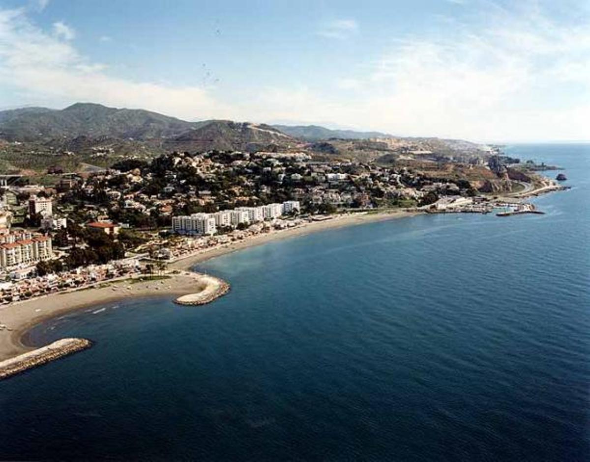 Vista aérea de la playa del Deo.